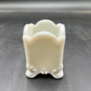 Antique milk glass Elegant White toothpick holder